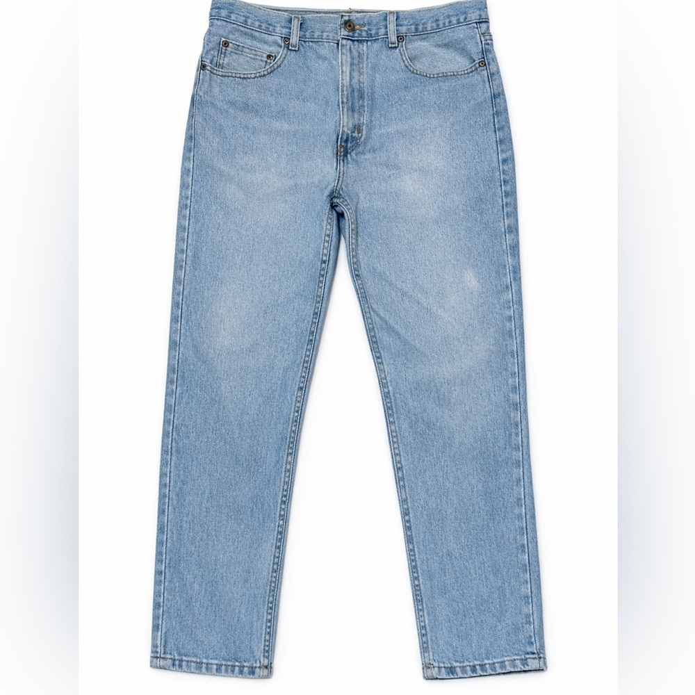 Jeans Mens 34x32 Regular Fit Light Wash Denim Casual Pants GEORGE